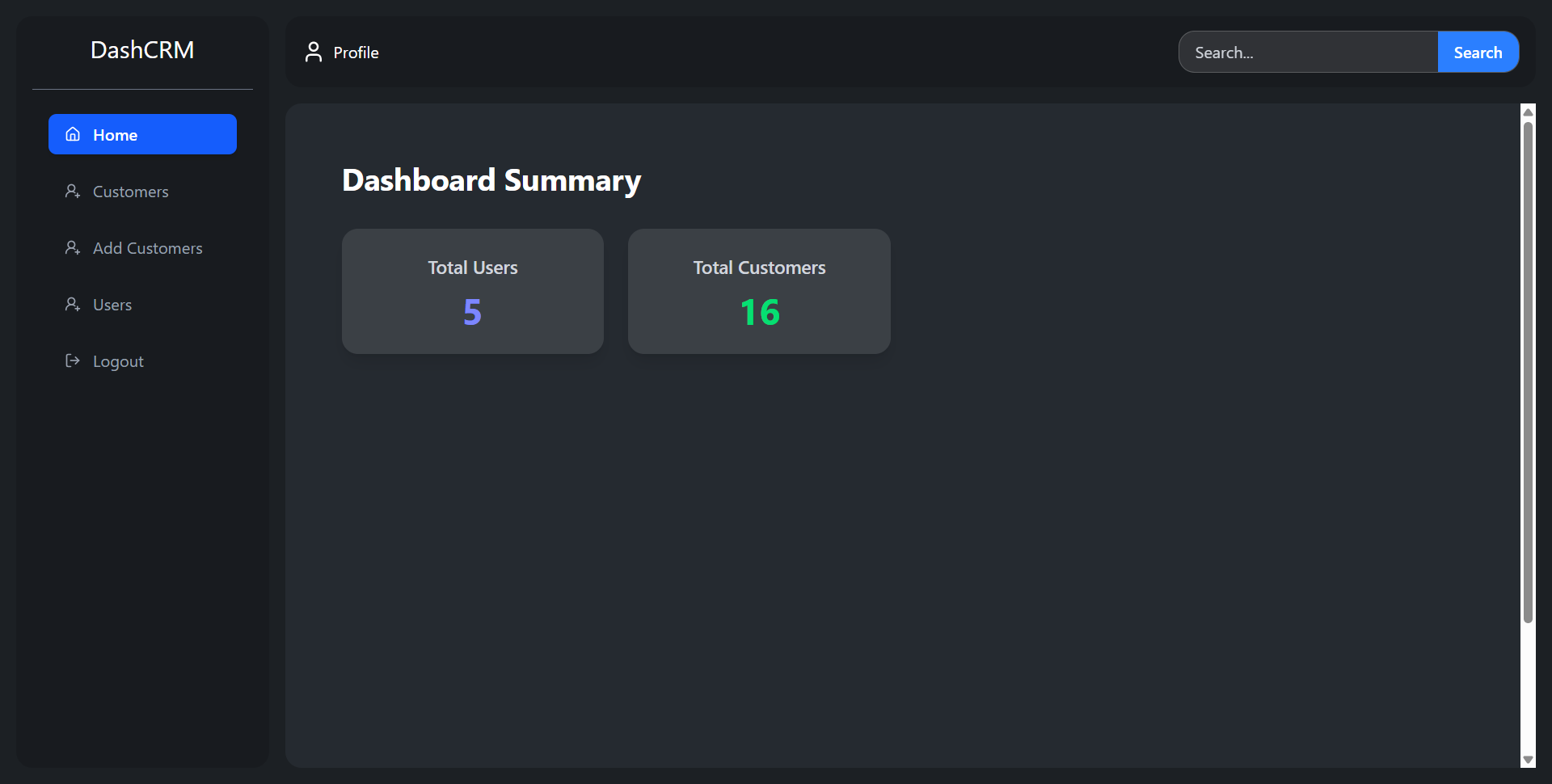 Customer Management System Crud